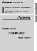 Pioneer PRS-D4200F Owner's Manual